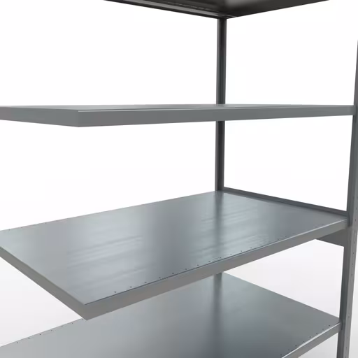 Anbauregal, Fachbodenregal Stecksystem MULTIplus250, 2500 x 1300 x 800 mm (HxBxT), 6 Fachböden, Längenriegel, verzinkt von Schulte Lagertechnik aus der Kategorie Stecksystem