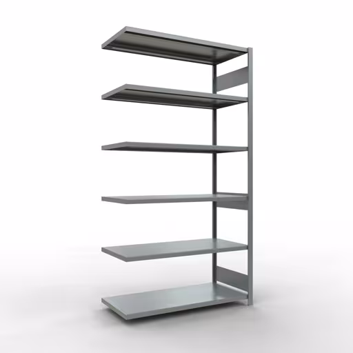 Abbildung Nr 10 des Artikels Anbauregal, Fachbodenregal Stecksystem MULTIplus250, 2500 x 1300 x 600 mm (HxBxT), 6 Fachböden, Längenriegel, verzinkt aus der Produktgruppe Stecksystem von der Marke Schulte Lagertechnik