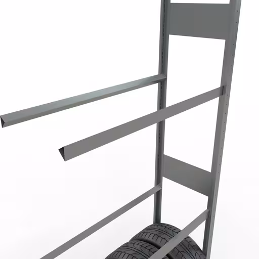 Abbildung Nr 13 des Artikels Anbauregal, Räder-/Reifenregal, 4500 x 1000 x 400 mm, verzinkt, 6 Lagerebenen á 150 kg Fachlast pro Ebene aus der Produktgruppe Fachbodenregale von der Marke Schulte Lagertechnik