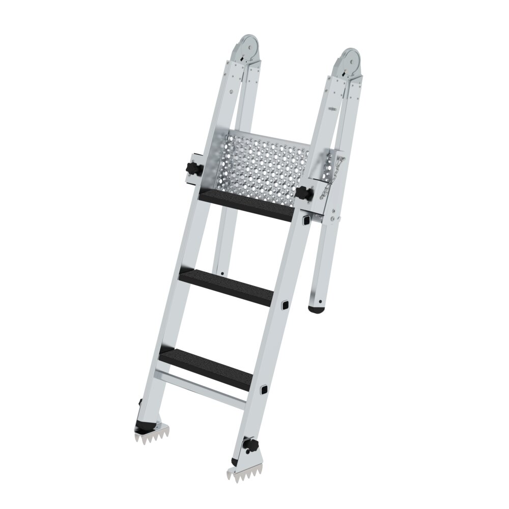 Produktbild (Abb. Ähnlich) 2178170 Munk Stufen-Baugrubenleiter mit klappbaren Ausstiegsholmen 4 Stufen
