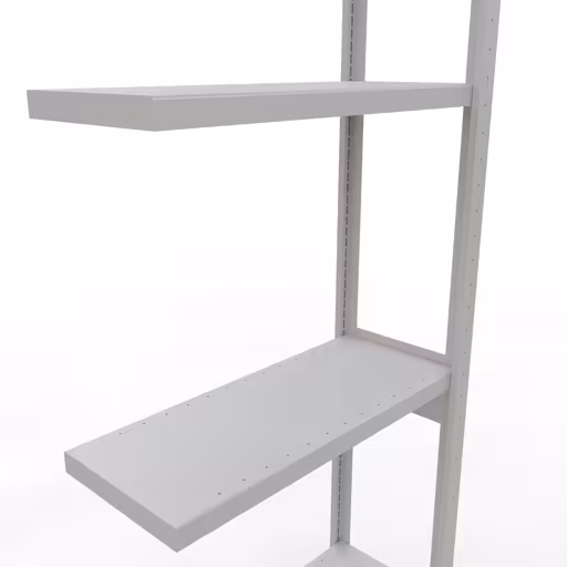 Abbildung Nr 13 des Artikels Anbauregal, Fachbodenregal Stecksystem MULTIplus250, 3000 x 750 x 300 mm (HxBxT), 7 Fachböden, Längenriegel, RAL 7035 lichtgrau aus der Produktgruppe Stecksystem von der Marke Schulte Lagertechnik