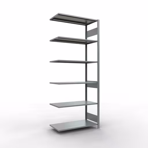 Abbildung Nr 10 des Artikels Anbauregal, Fachbodenregal Stecksystem MULTIplus85, 2500 x 1000 x 500 mm (HxBxT), 6 Fachböden, Längenriegel, verzinkt aus der Produktgruppe Stecksystem von der Marke Schulte Lagertechnik