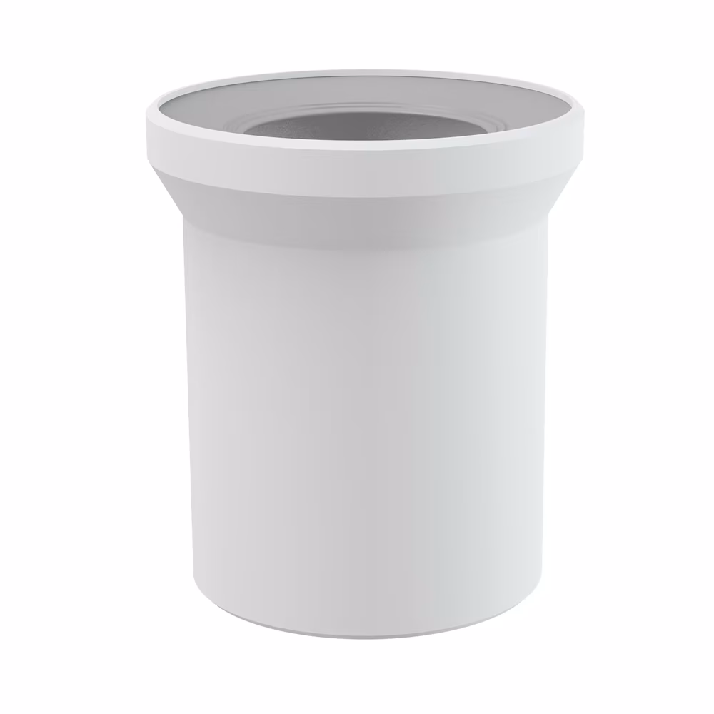 WC Anschluss exzentrisch Rohr Abfluss Stutzen Toilette weiß Universal  | alcadrain A991 aus der Kategorie WC Anschluss mit der Teilenummer A91-150