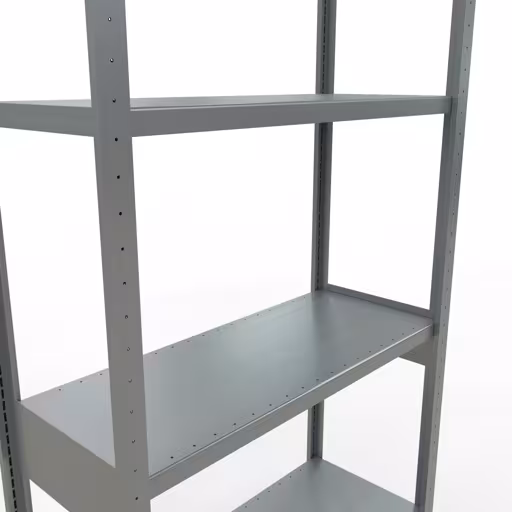 Grundregal, Fachbodenregal Stecksystem MULTIplus250, 3000 x 1000 x 400 mm (HxBxT), 7 Fachböden, Längenriegel, verzinkt von Schulte Lagertechnik aus der Kategorie Stecksystem