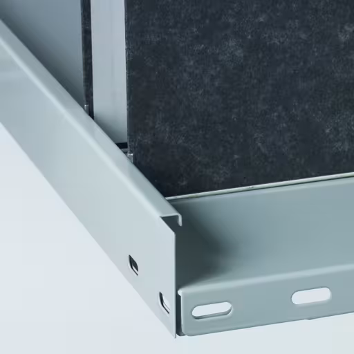 Anbauregal, Büro-Fachbodenregal Schraubsystem MULTIplus85, 2000 x 1000 x 300 mm (HxBxT), 6 Fachböden, RAL 7035 lichtgrau, mit Anschlagleiste von der Marke Schulte Lagertechnik aus der Produktreihe Büroregale