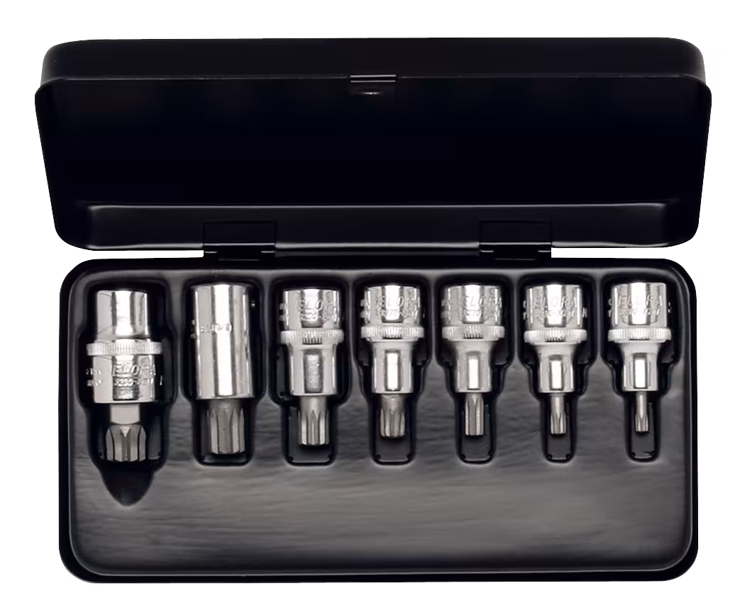 Steckschlüssel-Satz 1/2", XZN, 7-teilig M5-M16, ELORA-770-XZN aus der Kategorie Steckschlüssel-Sortiment 1/2" mit der Artikelnr. 0770550272000