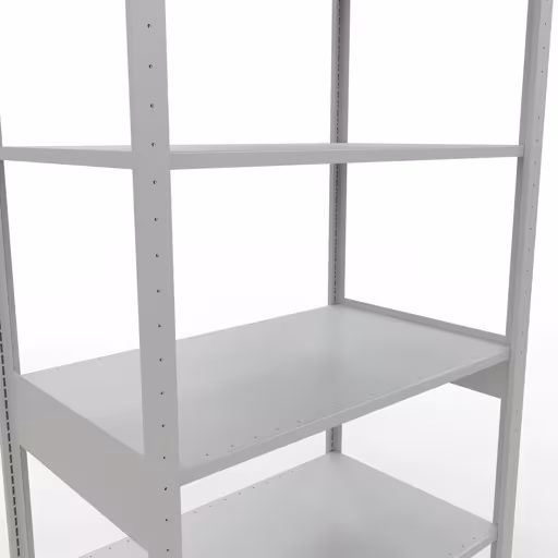 Abbildung Nr 13 des Artikels Grundregal, Fachbodenregal Stecksystem MULTIplus85, 2500 x 1000 x 600 mm (HxBxT), 6 Fachböden, Längenriegel, RAL 7035 lichtgrau aus der Produktgruppe Stecksystem von der Marke Schulte Lagertechnik