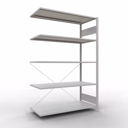 Stecksystem Anbauregal 2000x1300x600 mm, Typ 150 kg, lichtgrau aus der Kategorie Anbauregal mit der Artikelnummer 32665-130