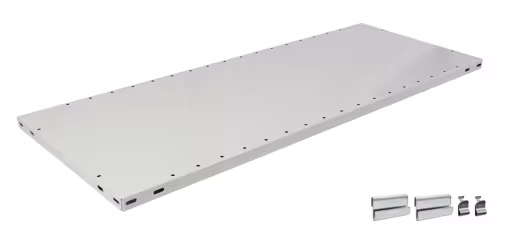 Zusatz-Fachboden B, 1000 x 400, RAL 7035 lichtgrau, inkl. 2 Aufhängekonsolen + 2 Fachbodenträger aus der Kategorie Eckregale mit der Artikelnummer 37240-B-ECK
