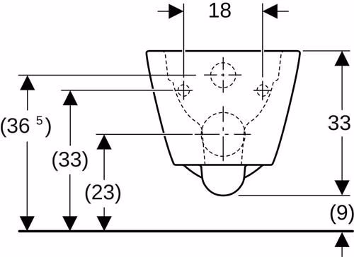 Geberit Smyle Wand-WC, eckig, Tiefspüler geschlossene Form, Rimfree, weiß