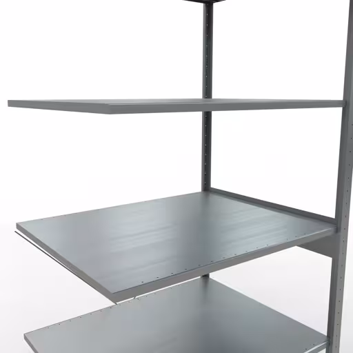 Produktbild Nr 12 des Artikels Anbauregal, Fachbodenregal Stecksystem MULTIplus150, 2500 x 1000 x 800 mm (HxBxT), 6 Fachböden, Kreuzstrebe, verzinkt Abbildung Nr 12 des Artikels Anbauregal, Fachbodenregal Stecksystem MULTIplus150, 2500 x 1000 x 800 mm (HxBxT), 6 Fachböden, Kreuzstrebe, verzinkt aus der Produktgruppe Stecksystem von der Marke Schulte Lagertechnik