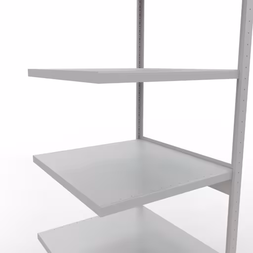 Abbildung Nr 14 des Artikels Anbauregal, Fachbodenregal Stecksystem MULTIplus250, 2500 x 750 x 800 mm (HxBxT), 6 Fachböden, Längenriegel, RAL 7035 lichtgrau aus der Produktgruppe Stecksystem von der Marke Schulte Lagertechnik