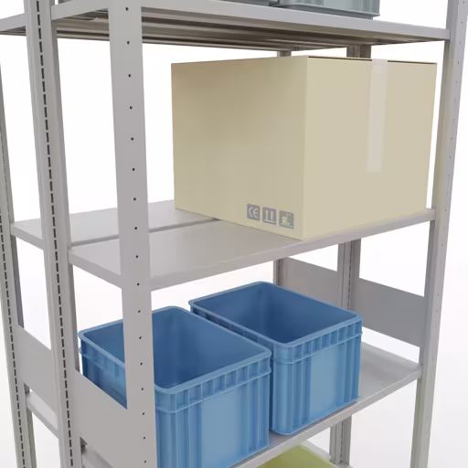 Grundregal, Doppelregal, Fachbodenregal Stecksystem MULTIplus150, 3000 x 1000 x (2x300) mm (HxBxT), 2x7 Fachböden, Längenriegel, RAL 7035 lichtgrau von der Marke Schulte Lagertechnik aus der Produktreihe Fachbodenregale