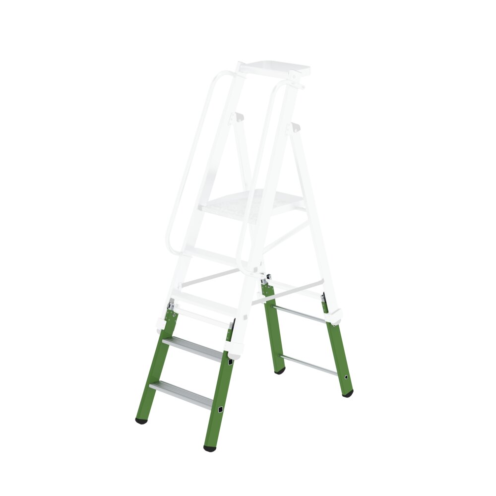 Munk Einsteckteil für Plattformleiter steckbar plus 2 Stufen