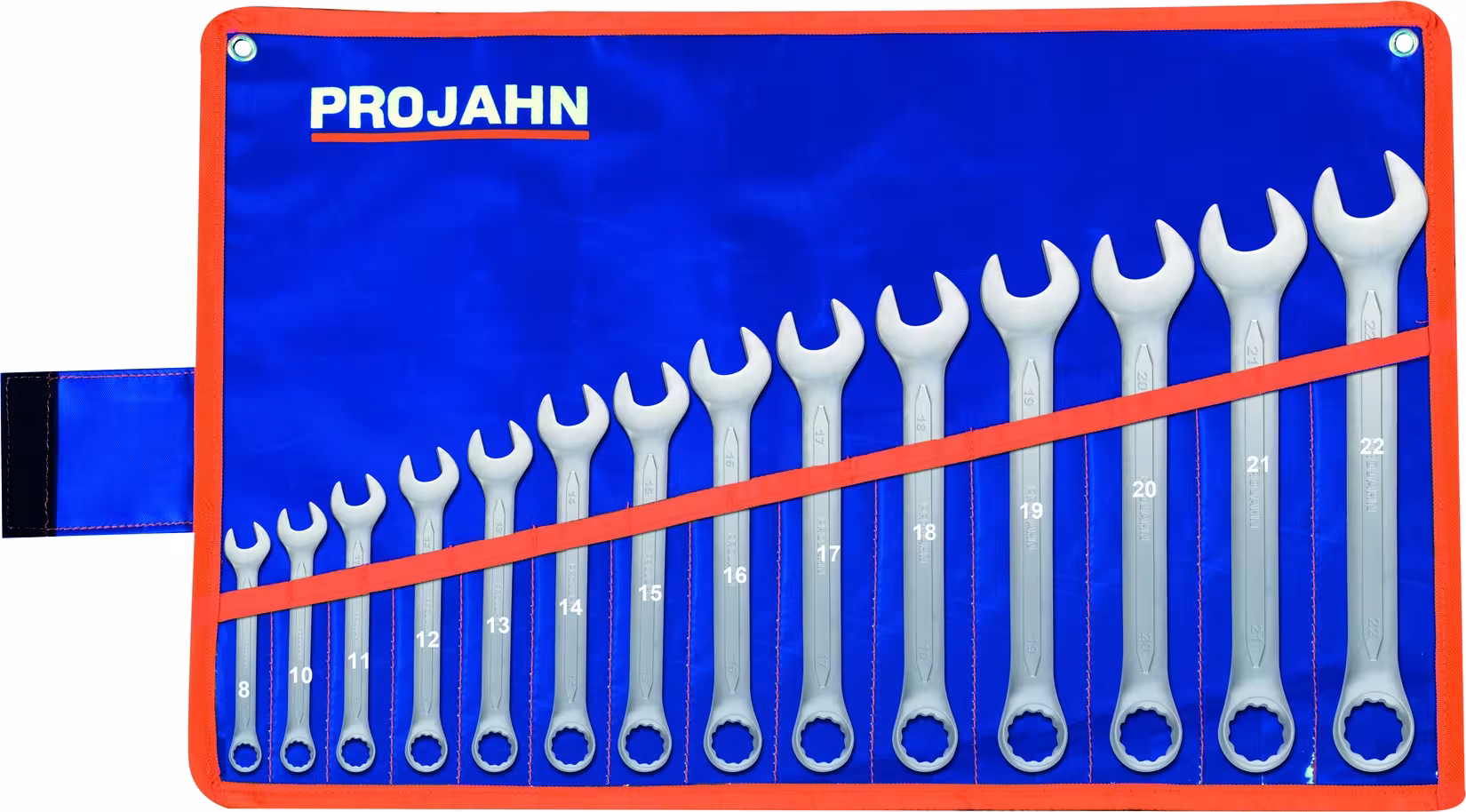 GabelringSchlüssel Set 14tlg 8 - 10 - 11 - 12 - 13 - 14 - 15 - 16 - 17 - 18 - 19 - 20 - 21 - 22 von der Marke PROJAHN aus der Produktreihe Schraubenschlüssel