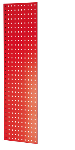 Lochplatten-Seitenblende, 90 x 1250 x 400 mm (H x T), RAL 3000 feuerrot aus der Kategorie Zubehör mit der Artikelnummer 35681-R