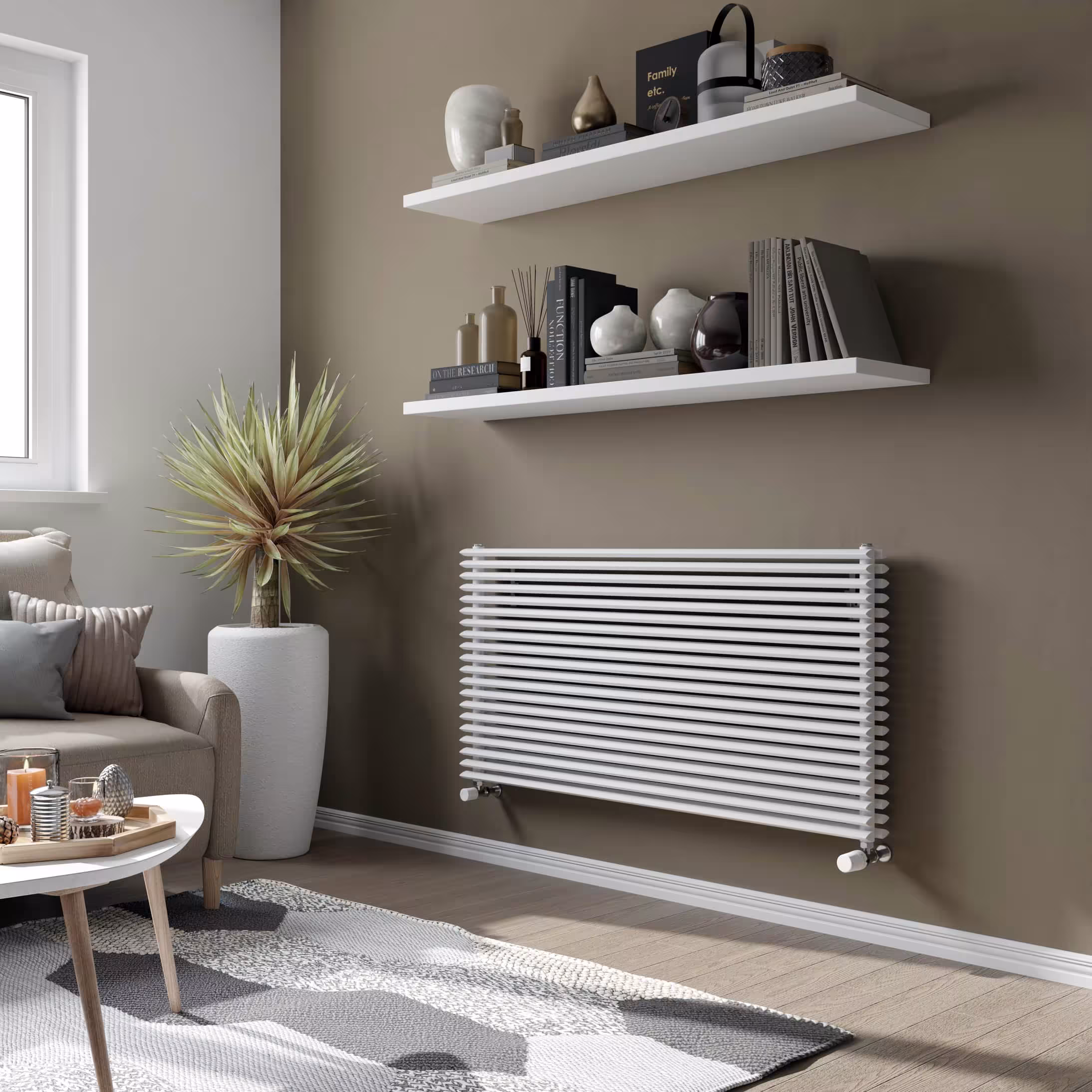 Raumheizkörper Triton Duplex Horizontal Weiß RAL 9003 aus der Kategorie Raum-Heizkörper