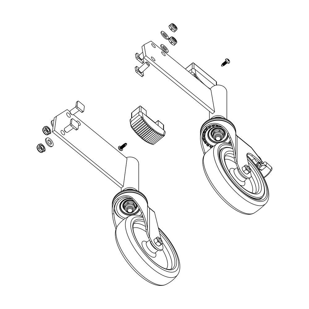 Strichzeichnung 2178911 Munk Rollensatz elektrisch ableitfähig