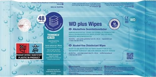 Desinfektionstücher TEMDEX® WD plus Wipes L300xB270 circa mm Karton = 6x48 Tücher RHEOSEPT von der Marke Rheosept Desinfektionstücher TEMDEX® WD plus Wipes L300xB270 circa mm Karton = 6x48 Tücher RHEOSEPT aus der Kategorie Handseifen und Desinfektionsmittel mit der Teilenummer 9000469159