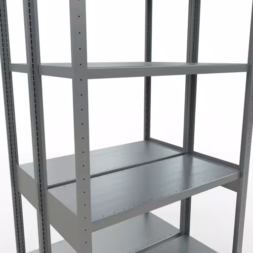 Produktbild Nr.6 des Artikels Grundregal, Doppelregal, Fachbodenregal Stecksystem MULTIplus250, 3000 x 1000 x (2x400) mm (HxBxT), 2x7 Fachböden, Längenriegel, verzinkt aus der Produktreihe Fachbodenregale von der Marke Schulte Lagertechnik