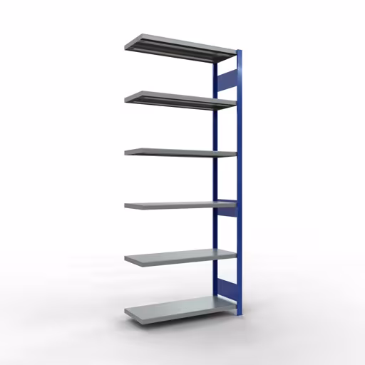 Anbauregal, Fachbodenregal Stecksystem MULTIplus330, 2500 x 1000 x 400 mm (HxBxT), 6 Fachböden, Längenriegel, RAL 5010 enzianblau/verzinkt von der Marke Schulte Lagertechnik Anbauregal, Fachbodenregal Stecksystem MULTIplus330, 2500 x 1000 x 400 mm (HxBxT), 6 Fachböden, Längenriegel, RAL 5010 enzianblau/verzinkt aus der Kategorie Anbauregal mit der Artikelnummer 13946-LR-B