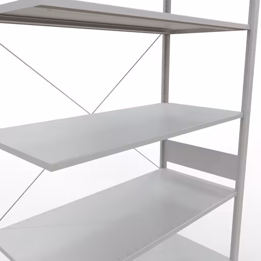 Stecksystem Anbauregal 3000x1300x600 mm, Typ 150 kg, lichtgrau von Schulte Lagertechnik aus der Kategorie Stecksystem