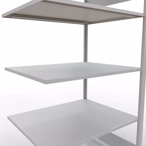 Produktbild Nr.15 des Artikels Anbauregal, Fachbodenregal Stecksystem MULTIplus150, 2000 x 1000 x 800 mm (HxBxT), 5 Fachböden, Längenriegel, RAL 7035 lichtgrau aus der Produktreihe Stecksystem von der Marke Schulte Lagertechnik