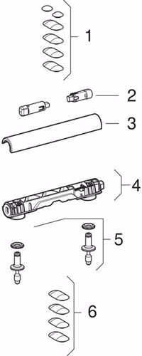 Technische Zeichnung 3970814 Geberit ONE Set Wand-WC mit WC-Sitz weiß/glanzverchromt, KeraTect