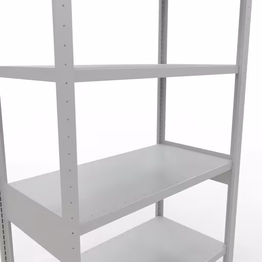 Abbildung Nr 13 des Artikels Grundregal, Fachbodenregal Stecksystem MULTIplus330, 2500 x 1000 x 500 mm (HxBxT), 6 Fachböden, Längenriegel, RAL 7035 lichtgrau aus der Produktgruppe Stecksystem von der Marke Schulte Lagertechnik