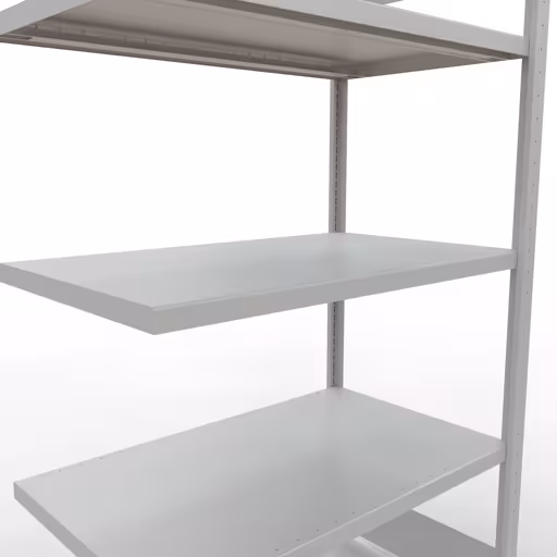 Abbildung Nr 13 des Artikels Anbauregal, Fachbodenregal Stecksystem MULTIplus250, 2000 x 1000 x 600 mm (HxBxT), 5 Fachböden, Längenriegel, RAL 7035 lichtgrau aus der Produktgruppe Stecksystem von der Marke Schulte Lagertechnik