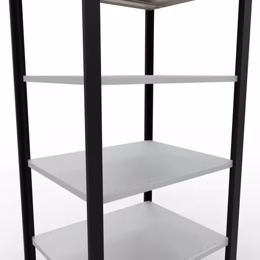 Produktbild Nr 12 des Artikels Grundregal, Büro-Fachbodenregal Stecksystem MULTIplus150, 2000 x 750 x 600 mm (HxBxT), 6 Fachböden, Längenriegel, ohne Mittelanschlag, schwarz/lichtgrau Abbildung Nr 12 des Artikels Grundregal, Büro-Fachbodenregal Stecksystem MULTIplus150, 2000 x 750 x 600 mm (HxBxT), 6 Fachböden, Längenriegel, ohne Mittelanschlag, schwarz/lichtgrau aus der Produktgruppe Büroregale von der Marke Schulte Lagertechnik