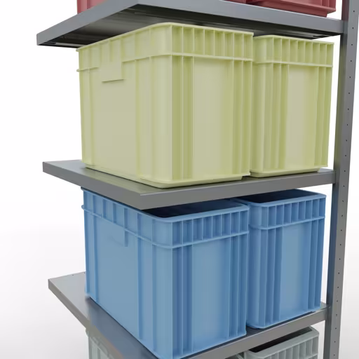 Anbauregal, Fachbodenregal Stecksystem MULTIplus250, 2000 x 750 x 800 mm (HxBxT), 5 Fachböden, Längenriegel, verzinkt von der Marke Schulte Lagertechnik aus der Produktreihe Stecksystem