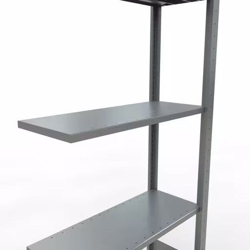 Produktbild Nr.12 des Artikels Anbauregal, Fachbodenregal Stecksystem MULTIplus150, 2000 x 750 x 300 mm (HxBxT), 5 Fachböden, Längenriegel, verzinkt aus der Produktreihe Stecksystem von der Marke Schulte Lagertechnik