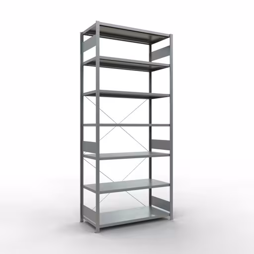Stecksystem Grundregal 3000x1300x600 mm, Typ 250 kg, verzinkt aus der Kategorie Grundregal mit der Artikelnummer 12962-130