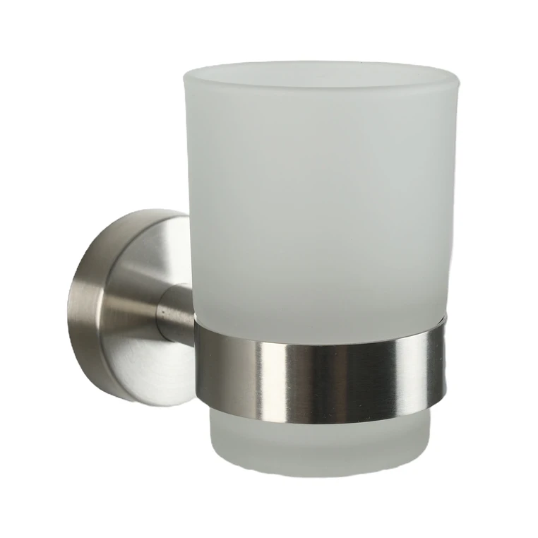 AXIAL Zahnputzbecher Edelstahl Glas - zum KLEBEN oder BOHREN von der Marke Ortwein AXIAL Zahnputzbecher Edelstahl Glas - zum KLEBEN oder BOHREN aus der Kategorie Glashalter & Becher mit der Teilenummer IP2065