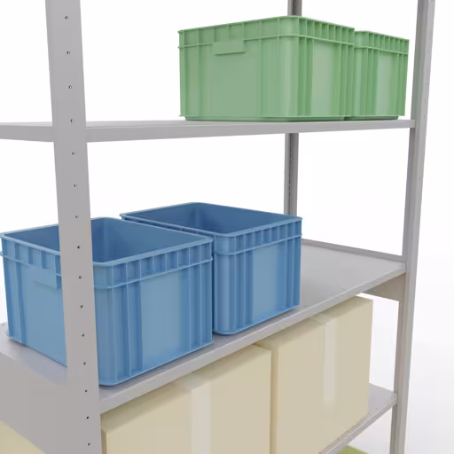 Produktbild Nr.12 des Artikels Stecksystem Grundregal 2500x1300x500 mm, Typ 150 kg, lichtgrau aus der Produktreihe Stecksystem von der Marke Schulte Lagertechnik