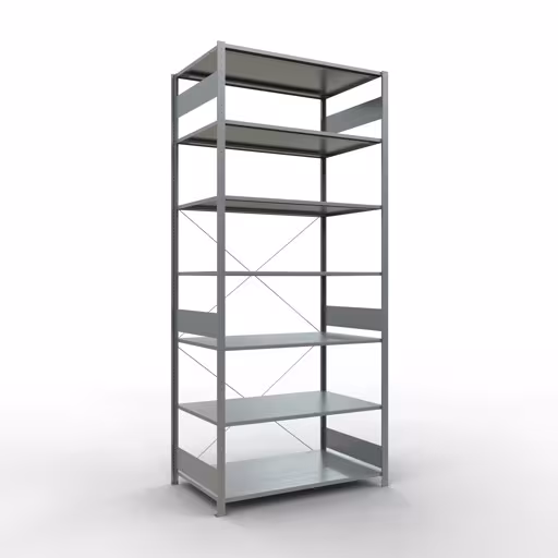 Stecksystem Grundregal 3000x1300x800 mm, Typ 150 kg, verzinkt aus der Kategorie Grundregal mit der Artikelnummer 12782-130