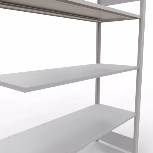 Anbauregal, Fachbodenregal Stecksystem MULTIplus150, 2000 x 1300 x 500 mm (HxBxT), 5 Fachböden, Längenriegel, RAL 7035 lichtgrau von Schulte Lagertechnik aus der Kategorie Stecksystem