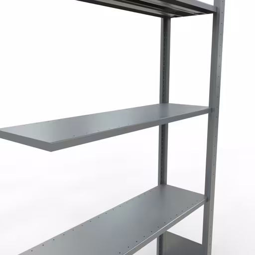 Abbildung Nr 10 des Artikels Anbauregal, Fachbodenregal Stecksystem MULTIplus85, 2000 x 1000 x 300 mm (HxBxT), 5 Fachböden, Längenriegel, verzinkt aus der Produktgruppe Stecksystem von der Marke Schulte Lagertechnik