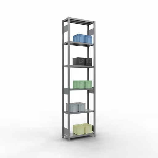 Abbildung Nr 14 des Artikels Grundregal, Fachbodenregal Stecksystem MULTIplus250, 3000 x 750 x 300 mm (HxBxT), 7 Fachböden, Längenriegel, verzinkt aus der Produktgruppe Stecksystem von der Marke Schulte Lagertechnik