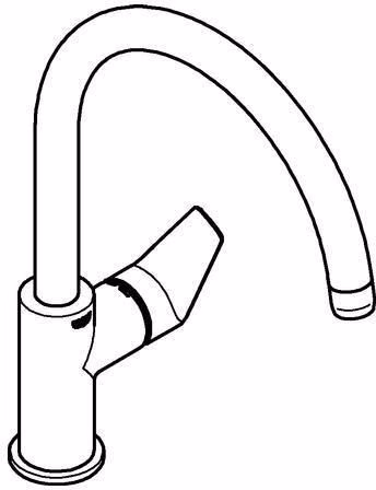 GROHE Einhand-Spültischbatterie BauEdge 31367 hoher Auslauf chrom