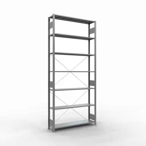 Andere Ansicht des Artikels Stecksystem Grundregal 3000x1300x300 mm, Typ 150 kg, verzinkt aus der Kategorie Stecksystem