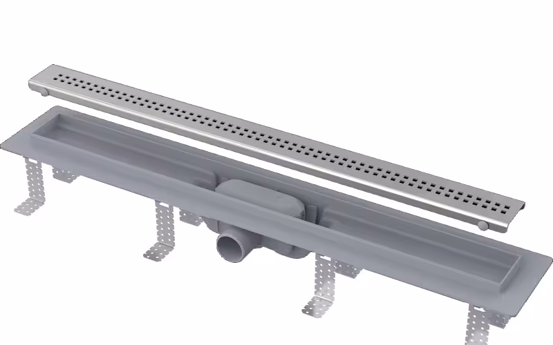 Bodenablaufrinne Duschrinne "No.9" Duschablauf inkl. Edelstahlrost Rostlänge 850mm von der Marke HoWaTech Duschrinnen mit Edelstahlrost No.9 Typ Rostlänge: 850mm aus der Kategorie Duschrinnen mit der Artikelnr. PP985