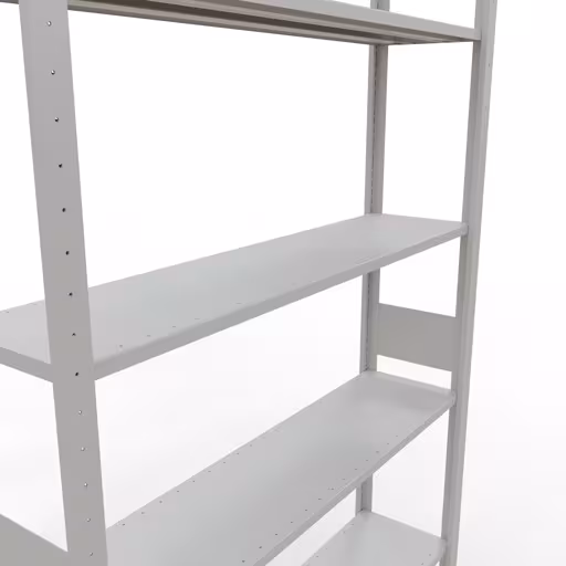 Grundregal, Fachbodenregal Stecksystem MULTIplus150, 3000 x 1300 x 300 mm (HxBxT), 7 Fachböden, Längenriegel, RAL 7035 lichtgrau von Schulte Lagertechnik mit der Artikelnr. 32632-130-LR