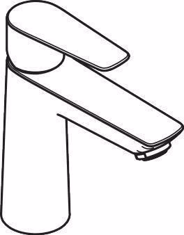 Technische Zeichnung 4073638 Hansgrohe Einhebel-Waschtischmischer TALIS E 110 Nennweite 15 ohne Ablaufgarnitur chrom