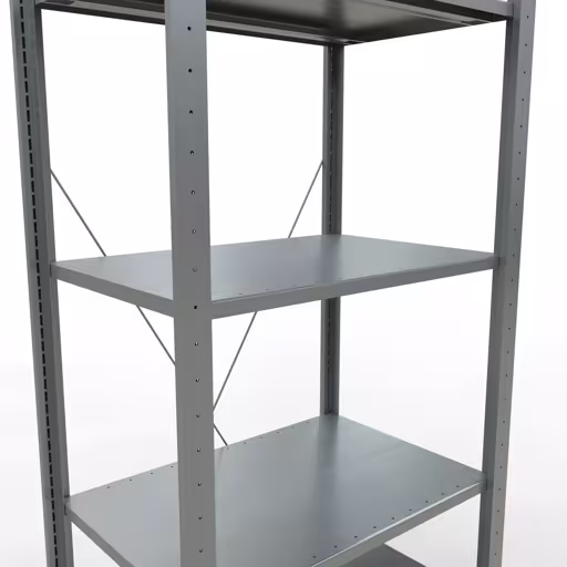 Produktbild Nr.7 des Artikels Grundregal, Fachbodenregal Stecksystem MULTIplus150, 2000 x 750 x 500 mm (HxBxT), 5 Fachböden, Kreuzstrebe, verzinkt aus der Produktreihe Stecksystem von der Marke Schulte Lagertechnik