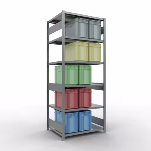 Abbildung Nr 11 des Artikels Grundregal, Fachbodenregal Stecksystem MULTIplus330, 2500 x 1000 x 800 mm (HxBxT), 6 Fachböden, Kreuzstrebe, verzinkt aus der Produktgruppe Stecksystem von der Marke Schulte Lagertechnik