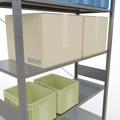 Stecksystem Grundregal 3000x1300x500 mm, Typ 150 kg, verzinkt von Schulte Lagertechnik aus der Kategorie Stecksystem