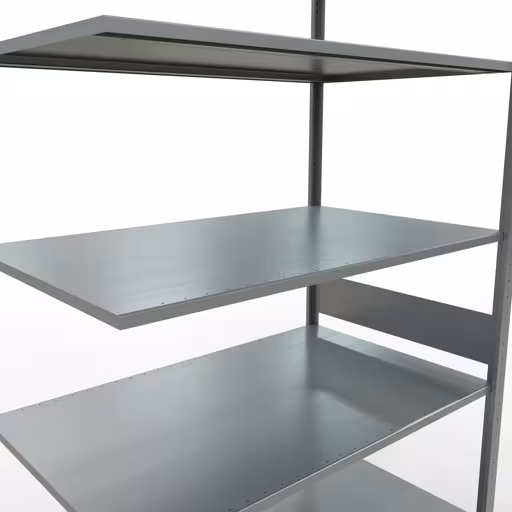 Produktbild Nr.12 des Artikels Anbauregal, Fachbodenregal Stecksystem MULTIplus150, 3000 x 1300 x 800 mm (HxBxT), 7 Fachböden, Längenriegel, verzinkt aus der Produktreihe Stecksystem von der Marke Schulte Lagertechnik