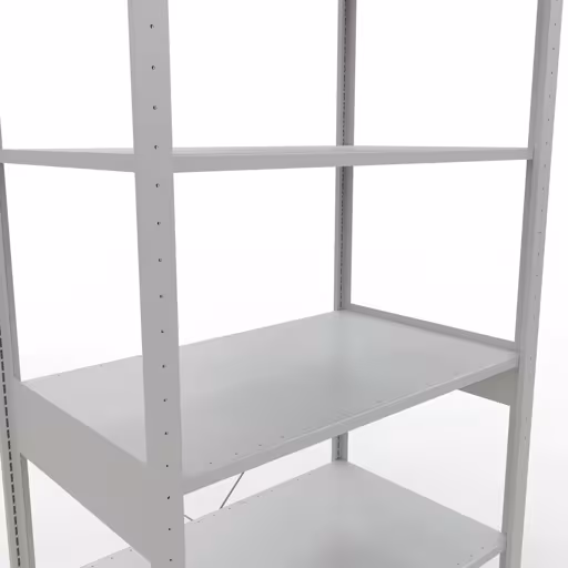 Abbildung Nr 15 des Artikels Grundregal, Fachbodenregal Stecksystem MULTIplus150, 2500 x 1000 x 600 mm (HxBxT), 6 Fachböden, Kreuzstrebe, RAL 7035 lichtgrau aus der Produktgruppe Stecksystem von der Marke Schulte Lagertechnik